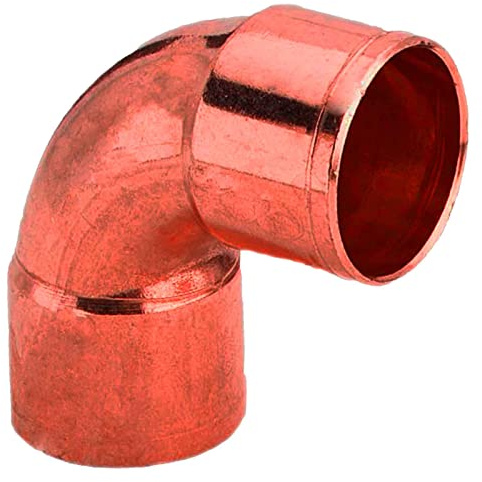 MegaHaustechnik Winkel 90 Grad 22x22 Lötfitting aus Kupfer für Rohr-Außendurchmesser 22mm zum Löten, Trinkwasser geeignet, Nr.5090