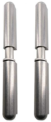 Lot de 2 charnières en acier inoxydable à souder sur porte robuste 20 x 180 mm