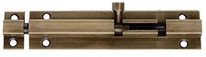 1 Stück 112 x 25 mm Antik Reines Kupfer Bolzen Holz-Türriegel zur Sicherung von Innentüren für Schlafzimmer, Badezimmer, Toilette, Tor und Holztüren (Bronzefarben)