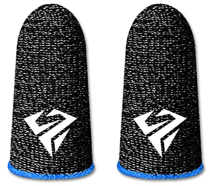 10 Stück Gaming-Fingerspitzen-Ärmel rutschfeste Touchscreen-Handschuhe Ölbeständige 24-Pin-Strick-Tragbare Abdeckungen Grün Typ 1, Blau Typ 2