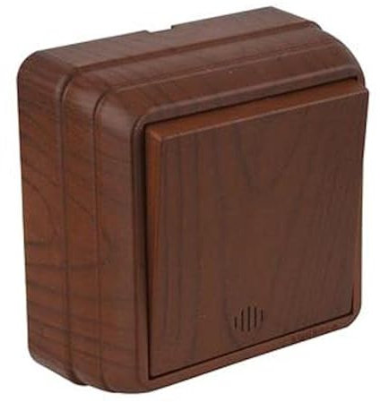 Aufputz Ein- Ausschalter, Kontrollschalter · Holz Optik/Holzfarben · Walnuss Imitat · IP20 · Mutlusan · AP Serie BRON