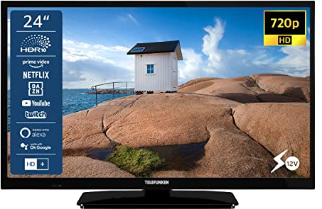 TELEFUNKEN XH24SN550MV 24 Zoll Fernseher/Smart TV (HD Ready, HDR, Triple-Tuner, 12 Volt) - 6 Monate HD+ inklusive [2023]