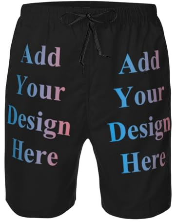 DJNGN Personalisierte Foto Herren Badehose, personalisierte Strand Board Shorts Badeshorts Sommer schnell trocknende Bademode Badeanzüge, Geschenke für Männer Freund Ehemann