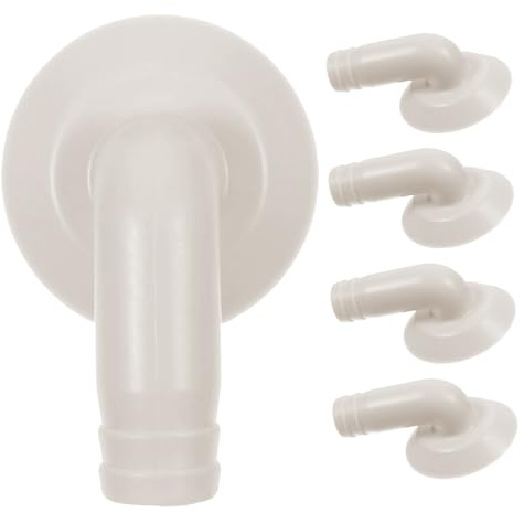 5pcs Coude de Raccordement pour Climatiseur 18mm, Tuyau de Vidange | Plastique Blanc, Connexion Renforcée, Unité Extérieure, Anti-fuite, Anti-éclaboussures, Lot de 5