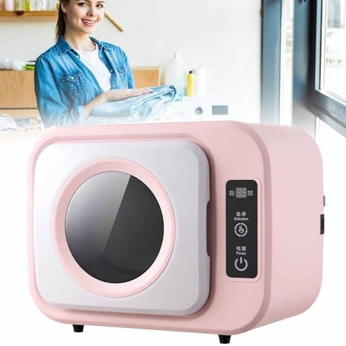 DDZJTPP Mini-Trockner,Tragbare Trockner,Kompakter Trockner,Leise,3 Einstellbare Stufen,Schnell Trocknend,300W,Edelstahl Wäschetrockner,Für Wohnung,Wohnheim,D