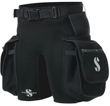 SCUBAPRO Hybrid Cargo Women's Scuba Diving Shorts, 1mm, X-Foam Neoprene, w/Large Pockets and Adjustable Belt, X-Large