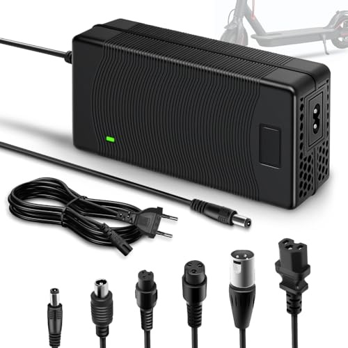 ZIMAOER Ladegeräte für Scooter，Universal 48V Elektroroller Ladegerät，54.6V 2A E Scooter Ladegeräte mit 6 Anschlüssen，Hoverboard Ladekabel，für Elektrofahrräder Akkuladung，EU Ladegerät
