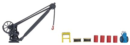 NOCH Accessori per cantieri ferroviari, accessori dettagliati, set per pista H0, ideale per scene di marciapiedi