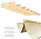 Toldo retráctil de onda de 1,5 x 3 m, ajustable, enrollable, impermeable, protección solar para exteriores, pérgola con ojales y cuerda, para terraza, patio, porche, cenador, color beige
