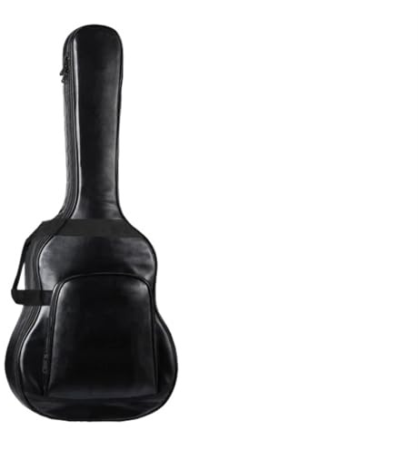 LPACXBYD Klassischer Gitarren-Rucksack aus wasserdichtem, verdicktem PU-Leder, 40/41 Zoll, Tragetasche for Gitarrenkoffer, Zubehör for Musikinstrumente für Konzertgitarren(Black)