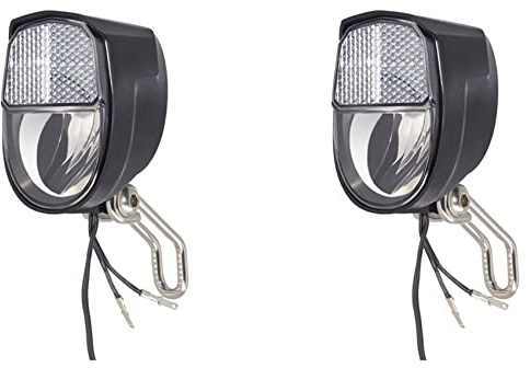 Tacdas 2X Dynamo Luz de Bicicleta Juego de Luces Delanteras Entrada AC 6V 3W Dinamo Bicicleta LED Faros Delanteros Accesorios para Bicicletas
