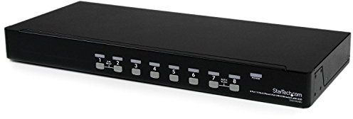 StarTech.com 8 Port USB / PS/2 KVM Switch mit OSD, 8-fach USB / PS/2 Umschalter zur Rack-Montage | Betriebssystemunabhängiger KVM Umschalter, OSD-Sicherheit mit Passwortschutz, automatische Abtastung, Kaskadierung