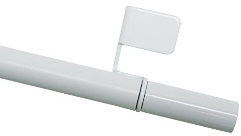 Gardinia Klemmstange, Ausdrehbar, Montage ohne Schrauben und Bohren, Press&Go Filigrano Zylinder, Durchmesser 8/10 mm, Länge 50-80 cm, Metall, Weiß, 31341, Weiß (Zylinder)