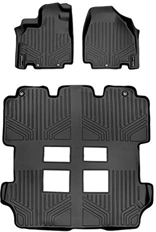 SMARTLINER Custom Fit Floor Mats 3 Row Liner Set Compatible with 2011-2017 Honda Odyssey
