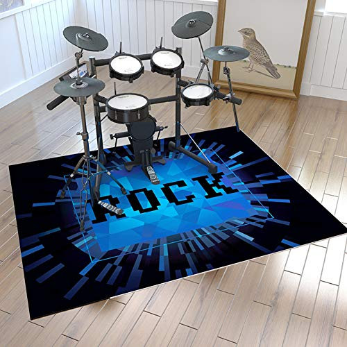 ZXHH rutschfeste Trommelmatte Drum-Teppich Antivibrationsmatten Schlagzeugteppich Trommelteppich Quadratische Schallschutzdecke Drum Rug Für Bass Drum Snare Und Core Set-Komponenten Matte