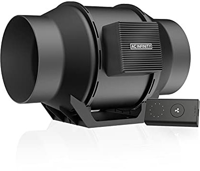 AC Infinity CLOUDLINE A6, Quiet 150mm Inline Duct Fan with Speed Controller, EC Motor - Ventilation Exhaust Fan for Heating Cooling Booster, Grow Tents, Hydroponics