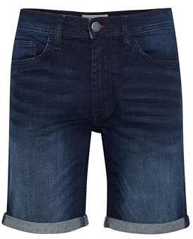 Blend 20713326 Short en Jean pour Homme 5 Poches avec Stretch Twister Fit Slim/Regular Fit, Denim Dark Blue (200292), XXL