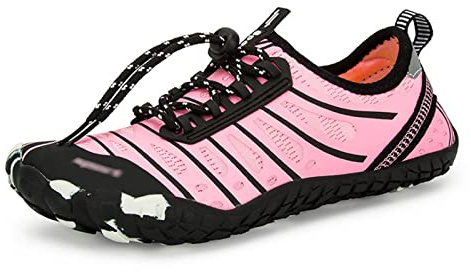 Chaussures pieds nus minimalistes hommes femmes, boîte à orteils larges, semelle Zero Drop, chaussures de sports nautiques, chaussures pieds nus femmes minimalistes ( Color : Pink , Size : 40 EU )