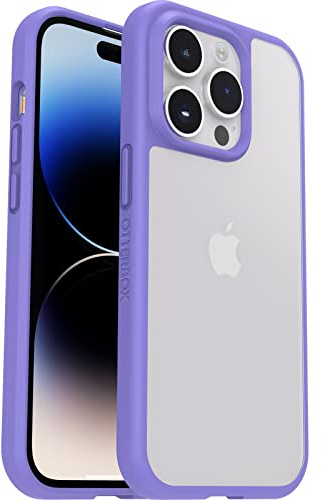 OtterBox Sleek Case for iPhone 14 Pro, Clear/Purple | Shockproof, Drop-Proof, Ultra-Slim Protective Thin Case, Tested to Military Standard, No Retail Packaging