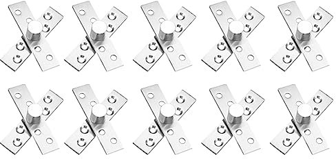 METALLIXITY 360° Drehbarer Zapfen Scharnier (75 x 17mm) 10Set Edelstahl Tür Scharniere - für Haus Küche Türenschrank Schränke