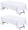 Utopia Kitchen Polyester Tischdecke 132 x 160 cm (2er-Pack, Weiß) Maschinenwaschbare Tischdecke Ideal für Partys, Veranstaltungen, Hochzeiten und Restaurants (52 x 63 Zoll)