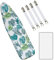 EcoNour Ironing Board Covers 124 x 38 cm Extra Thick 7mm Padding, 100% Cotton Top Covers Easy-Fit for Protecting Ironing Board Cover Complete Set with 4 Strings and Scorch Resistant Padding - Large