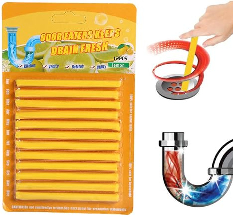Drain Sticks Entleeren Von Verstopfungen - 12 Stück/Set Abflussreinigungsstäbchen, Abflussreiniger | Effektive Rohrreinigungsstäbchen, Abflussreinigungssticks Zur Vorbeugung Und Beseitigung Von Versto