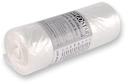 2000 Stück, Müllbeutel, FRANZ MENSCH, 18 l 52x49cm, weiß, HDPE, 8my, leicht | Light, Rolle, Müllsäcke, Mülltüten, Abfallsack, kleiner Müllbeutel, trash bags, Mülltonnen, Haushalt, Reinigung