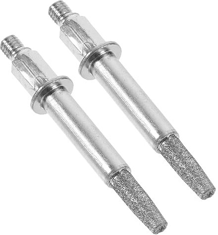 GANAZONO 2pcs Chainsaw Grinding Stones Chainsaw Accessories Silver Iron Corundum Fine Carving Sturdy Lightweight for Steel and Jade