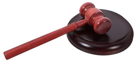 SHINEOFI Marteau de Juge Bois avec Socle Marteau pour Commissaire-priseur et Avocat Pratique