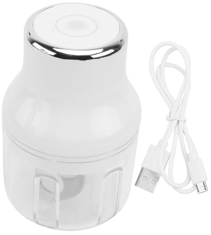 LABRIMP Mini Presse Ail Électrique USB Hachoir à Ail Multifonctionnel et Pratique pour Aliments pour Bébés Transparent et Compact