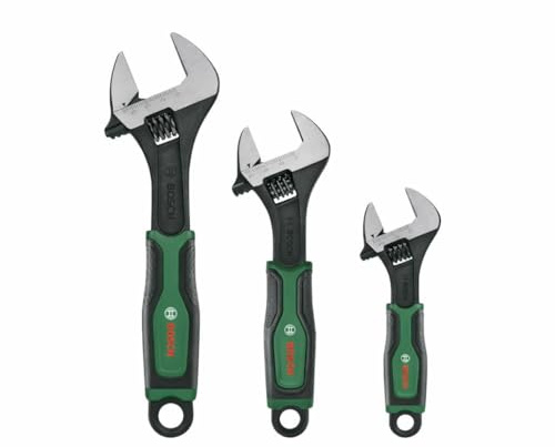 Bosch Set de llaves ajustables de 3 piezas | Accesorios Herramientas Manuales