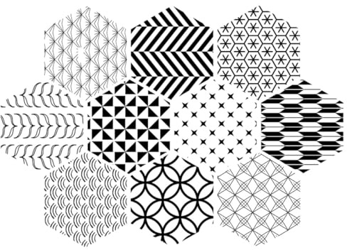 Toyvian Stickers Sol Hexagonaux Antidérapants 10 Pièces, Résistants à L'Humidité, pour Décoration Murale et Carrelage la Cuisine et Salle de Bain, 20X23 CM