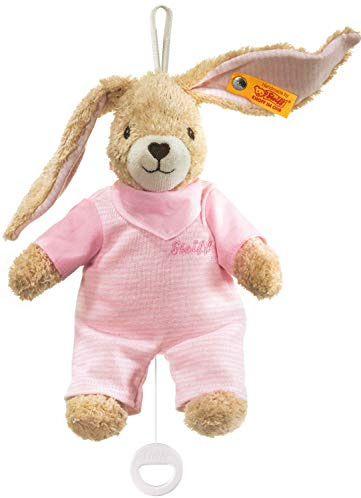 Steiff 237584 Hoppel Spieluhr 20 rosa Hase, Medium