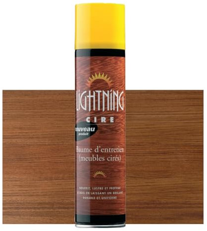 Lightning Cera di manutenzione encaustica per mobili e legno - Balsamo - Nutre e fa brillare - Aerosol - 400 ml