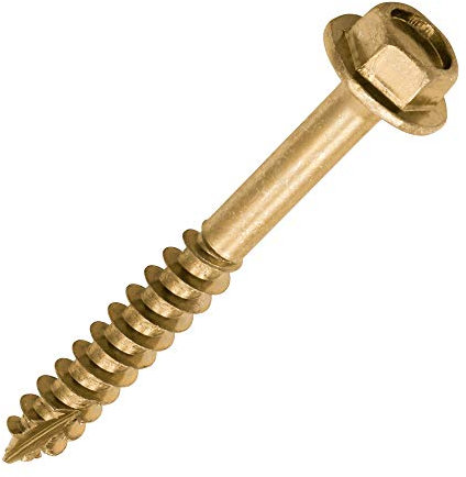 TIMCO Vis tire-fond avancées | Tête hexagonale | Pointe oblique | Jaune | 6,0 x 50 | Boîte de 100 (650SCSY)