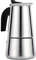 Jerliflyer Caffettiera, Caffettiera Moka In Acciaio Inossidabile A Prova Di Alta Temperatura Con Manico Ergonomico Per Casa, Ufficio Induzione Macchina Caffè Inox Stove Top Espresso Maker(100ml)