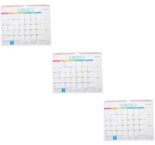 SEWACC 3st Wandkalender 2024 Kalender Für Den Täglichen Gebrauch Für Das Büro Terminkalender An Der Wand Kalender Für Die Tägliche Nutzung Des Zimmers Stabiler Wandkalender Papier