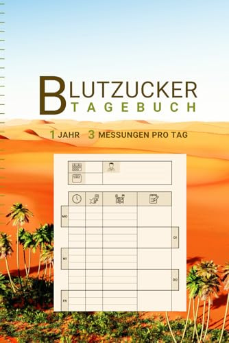 Blutzucker Tagebuch »Oase« für nicht insulinpflichtige Diabetiker (Typ 2): über 1000 Blutzucker Messwerte erfassen, mit Medikamentenliste, einfache Verwendung für Frauen und Männer, alle Altersgruppen