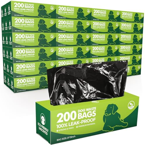 Sherr 15 Boxed Rolls 3000 Counts Dog Poop Bags Bulk Leak Proof Dog Doggy Poop Pet Waste Bags for Puppy Pets Outdoor Walking and Travel
