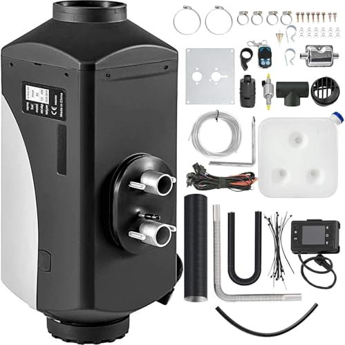 LYJYUJIE Calefaccion Estacionaria 12V Calefaccion Diesel 5Calentador De Estacionamiento Diesel De KW Teledirigido con Interruptor LCD para Motor De Camiones-Barco De Casa-12V~/