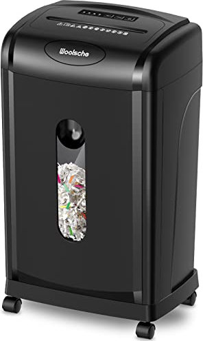 Paper Shredder, 18-Sheet Cross Cut, 8 Gallon Pull Out Bin, P-4 Security Level, Shred Paper and Credit Card and Durable&Fast for Home Office