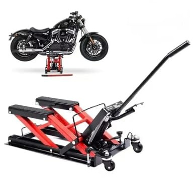 SCTTJSIXZ Plataforma de elevación y Mantenimiento de Motocicletas, Gato de Tijera hidráulico con Capacidad de Carga Ajustable, Herramienta de elevación de Marco de elevación portátil