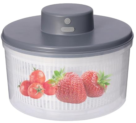 Centrifuga elettrica per insalata, grande capacità di 3 l, miscelatore elettrico di ricarica USB, design compatto per frutta e verdura, strumento da cucina per preparare pasti sani, efficienti
