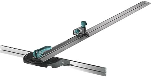 wolfcraft T-Schiene mit Parallelschneider I 4008000 I Schneid- und Markierungshilfe für Gipskartonplatten I Schnitte bis 100 cm Länge und 97 cm Breite