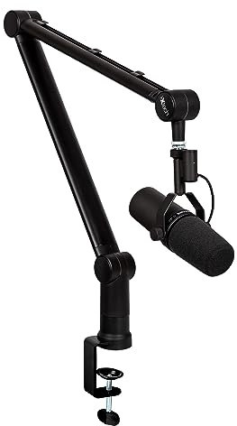 IXTECH Mikrofonarm – Verstellbarer 360° drehbarer Mikrofonständer Tisch – Stabiles Recording-Equipment aus Edelstahl – Microfon Boom Arm – Klappbarer Mikrofonhalter für Radiostudios, Podcast, Gaming