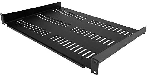 StarTech.com Estante Ventilado 1U para Armario Rack de Servidores, Bandeja Universal Voladiza para Montaje en Rack de 19, Capacidad de 25 kg, de 12, 30.5 cm de Profundidad, SHELF-1U-12-FIXED-V