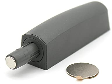 DOJA Barcelona | Push to Open Türöffner | PACK 2 | Anthrazit | Türdämpfer für schranktür | Türschließer für Garderobentüren | Magnetische Entriegelungsriegel | Schranktür Dämpfer
