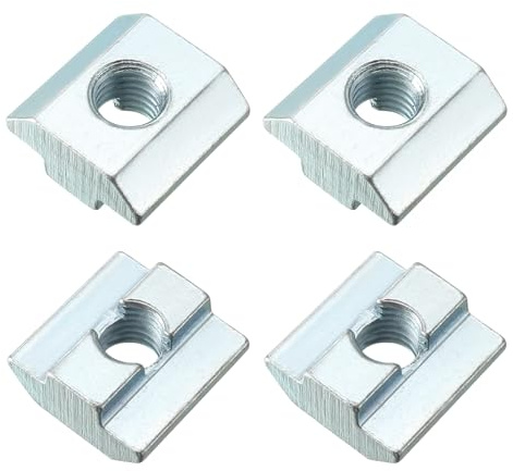 METALLIXITY Tuerca Deslizante T (Roscado M8) 4 Piezas, Tuerca De Ranura T De Acero Al Carbono Para Perfil De Extrusión De Aluminio Serie 4040