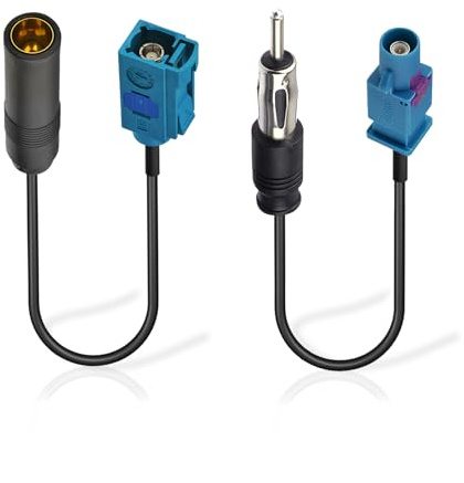 BINGFU Fakra auf DIN ISO Autoradio Antenne Kabel (2-Stück), DAB FM Radio Adapterkabel für Auto-Stereo-Audio-HD-Radio-Head-Unit, CD-Media-Player-Empfänger